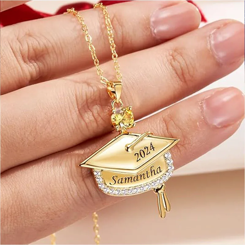 Custom Name Graduation Cap Necklace Personalized Engraved Class of Graduation Pendant College Graduation Gifts Necklace Jewelry
Custom Name Graduation Cap Necklace Personalized Engraved Class of Graduation Pendant College Graduation Gifts Necklace Jewelry