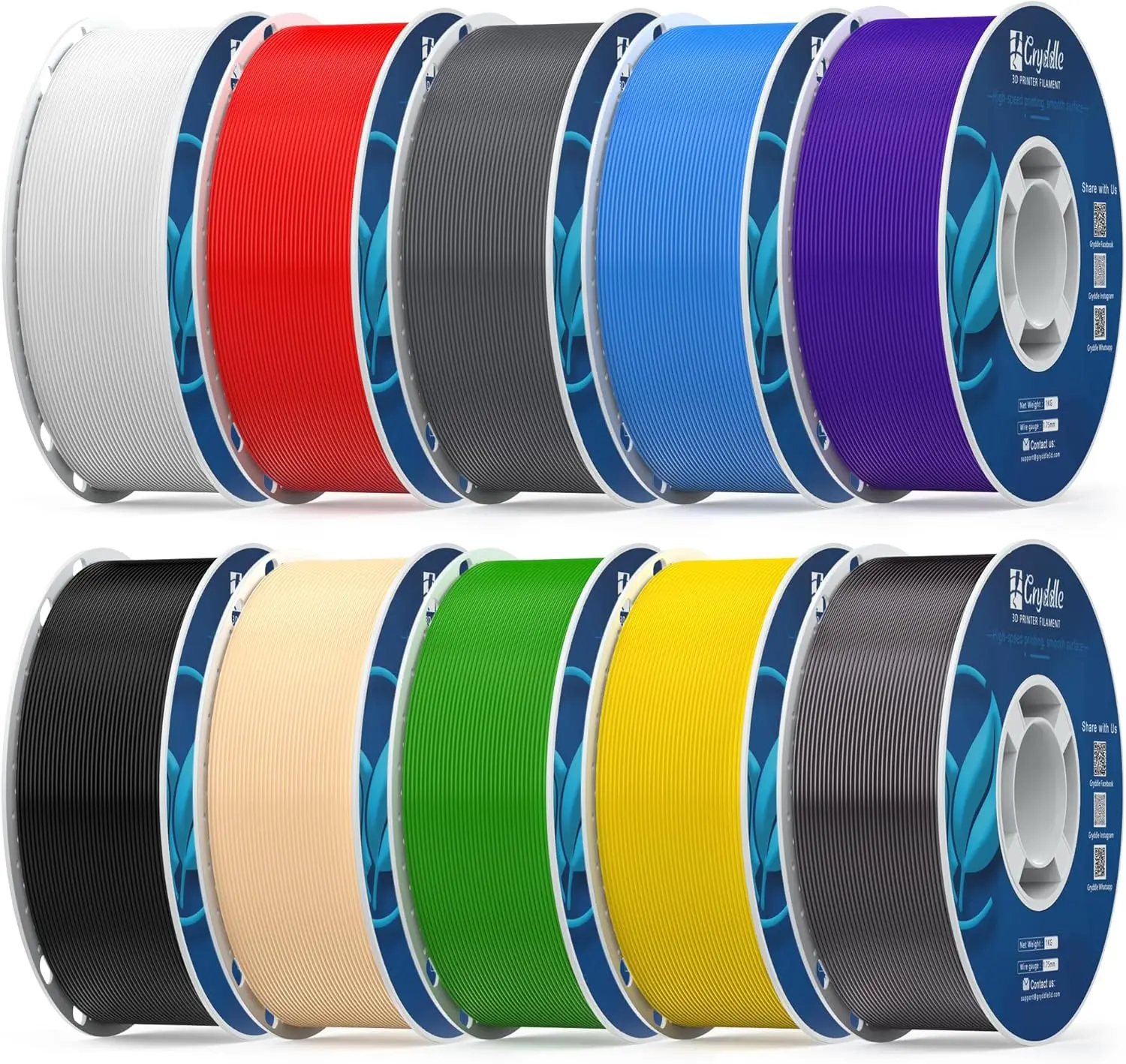 PETG Filament 10KG Color Mix Bundle – 10 Rolls Bundle, 1.75mm ±0.03mm High Precision, High Toughness & Heat Resistance, Compatib
PETG Filament 10KG Color Mix Bundle – 10 Rolls Bundle, 1.75mm ±0.03mm High Precision, High Toughness & Heat Resistance, Compatib
