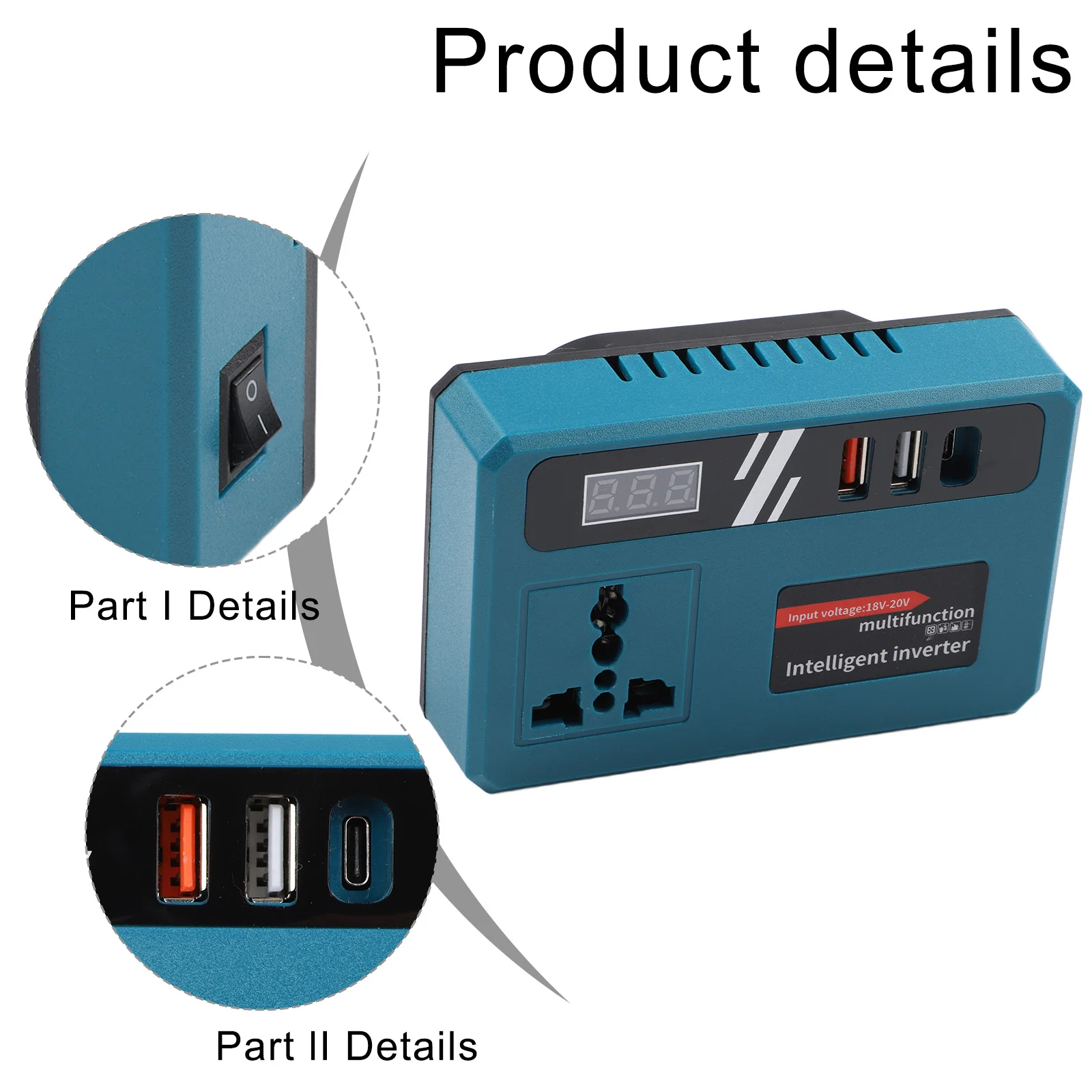 120W Lithium Batterys Inverter DC 18-21V To 220V AC Power Tools AC Batterys Inverter For MT180V-220V
120W Lithium Batterys Inverter DC 18-21V To 220V AC Power Tools AC Batterys Inverter For MT180V-220V