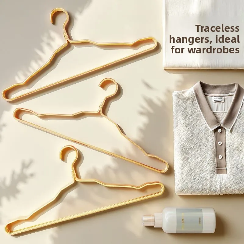 No-Trace Luxury Aluminum Clothes Hanger for Home Use Wide Space Saving Closet Clothes Hangers for Clothing Stores
No-Trace Luxury Aluminum Clothes Hanger for Home Use Wide Space Saving Closet Clothes Hangers for Clothing Stores