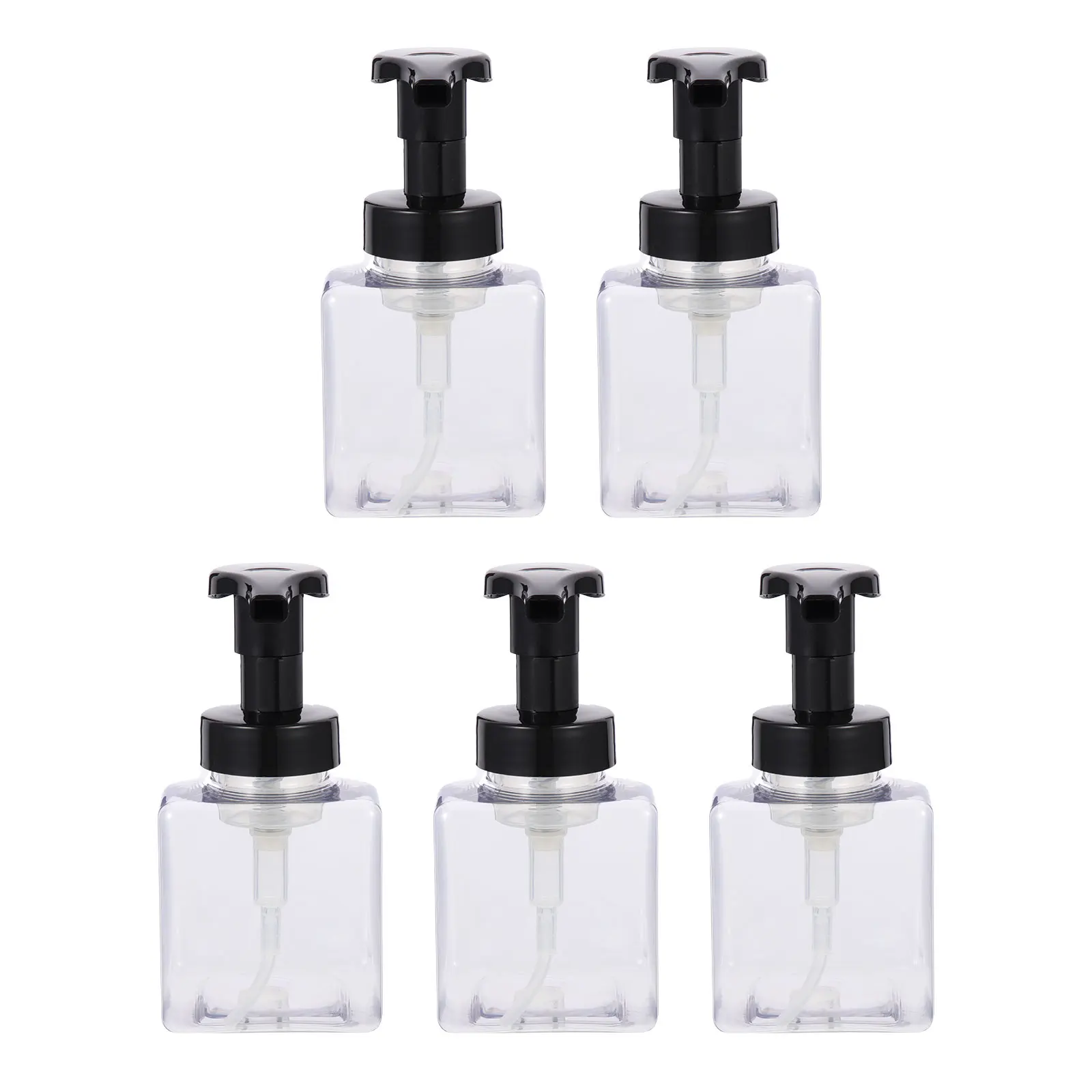 5 Pcs Foaming Hand Soap Dispenser Bottles 500ml Pump Shampoo Bathroom Plastic Transparent Refillable Lotion Container Travel
5 Pcs Foaming Hand Soap Dispenser Bottles 500ml Pump Shampoo Bathroom Plastic Transparent Refillable Lotion Container Travel