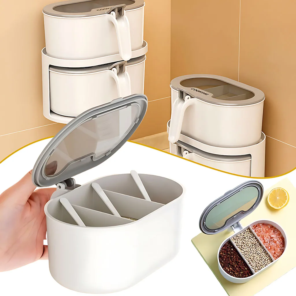 2-in-1 Wall Mounted Spice Jars with Spoons Single/Double Layer Kitchen Organizer Set Seasonings Box Kitchen Storage Containers
2-in-1 Wall Mounted Spice Jars with Spoons Single/Double Layer Kitchen Organizer Set Seasonings Box Kitchen Storage Containers