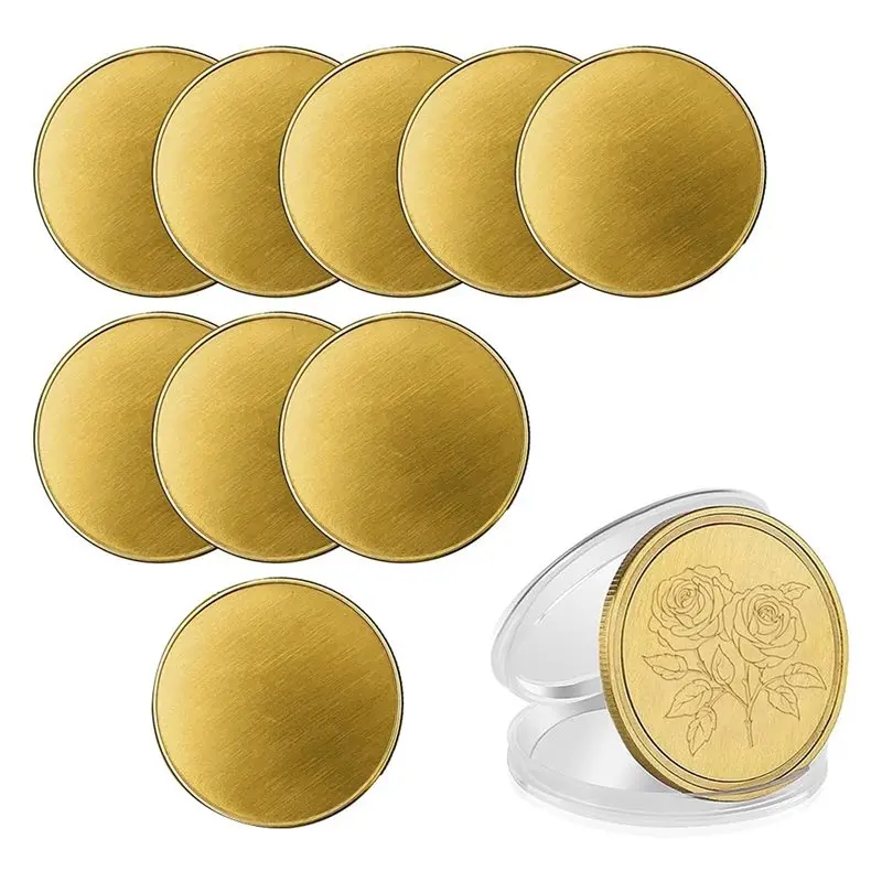 AS60-Brass For Custom Challenge Coin Blanks 10 Pcs 40 Mm, Threaded Edges, Acrylic Protective Covers For Engraving
AS60-Brass For Custom Challenge Coin Blanks 10 Pcs 40 Mm, Threaded Edges, Acrylic Protective Covers For Engraving