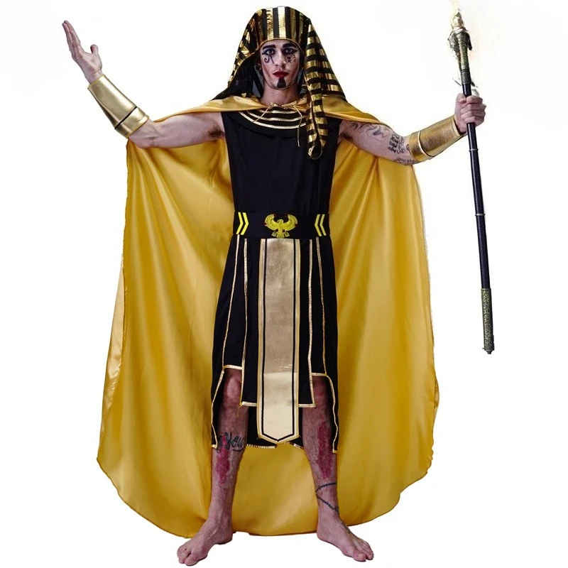 Adult Male Ancient Egyptian Pharaoh Cosplay Outfit Halloween Stage Performance Costume
Adult Male Ancient Egyptian Pharaoh Cosplay Outfit Halloween Stage Performance Costume