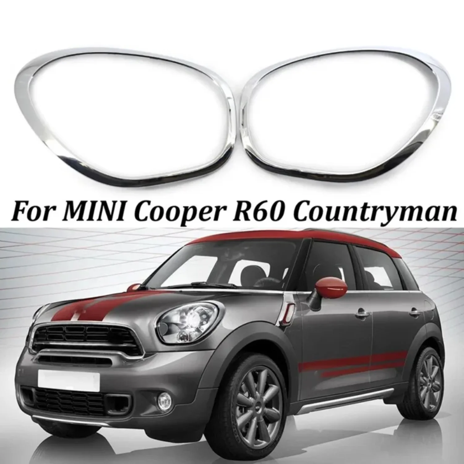 1 Pair Chrome Headlight Ring Trim Cover 51139801573 51139801574 For MINI Cooper R60 Countryman S ALL4 2011-2016
1 Pair Chrome Headlight Ring Trim Cover 51139801573 51139801574 For MINI Cooper R60 Countryman S ALL4 2011-2016