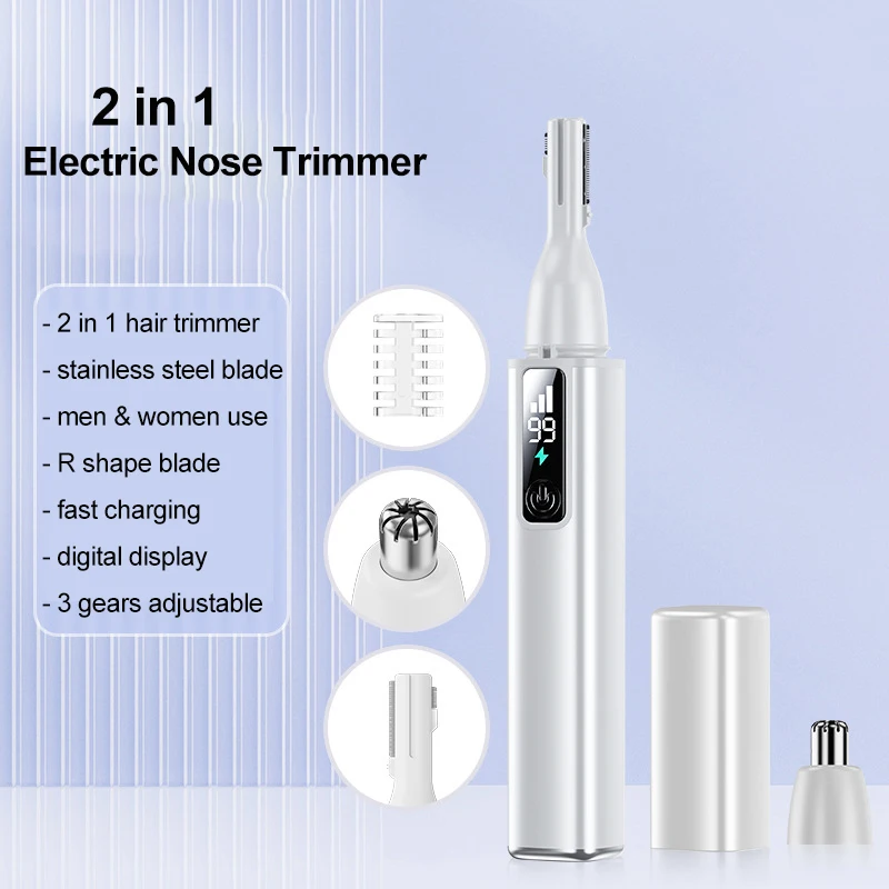 Electric Nose Eyebrow Trimmer for Men Women, Type-C Charging Compact Painless Ear Nose Hair Clipper Detachable Blade 3 Gears
Electric Nose Eyebrow Trimmer for Men Women, Type-C Charging Compact Painless Ear Nose Hair Clipper Detachable Blade 3 Gears