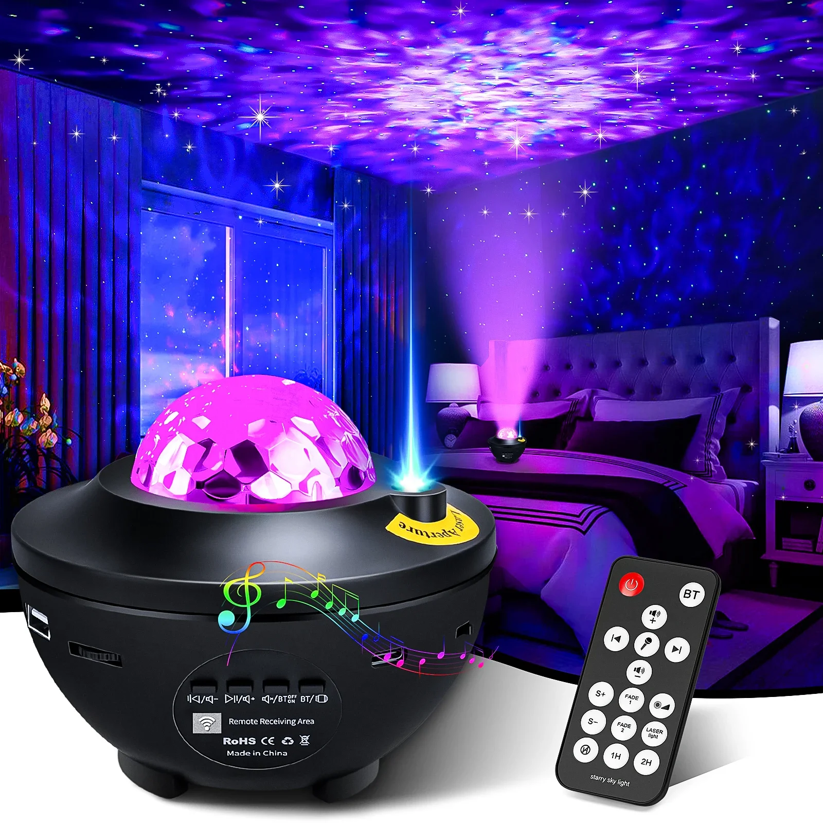 Starry Projector Night Light Child Bluetooth USB Music Player Star NightLight Romantic Ocean Projector Night Lamp Gifts
Starry Projector Night Light Child Bluetooth USB Music Player Star NightLight Romantic Ocean Projector Night Lamp Gifts