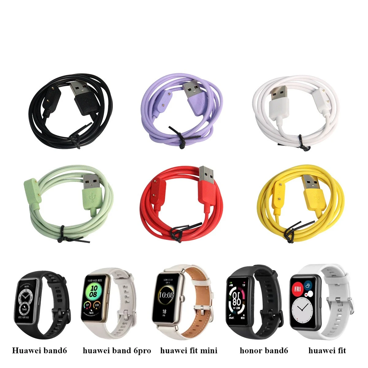 Colorful Magnetic Charging Cable Suit for Huawei Band 6/6pro Huawei Fit/fit Mini and Honor Watch Band
Colorful Magnetic Charging Cable Suit for Huawei Band 6/6pro Huawei Fit/fit Mini and Honor Watch Band