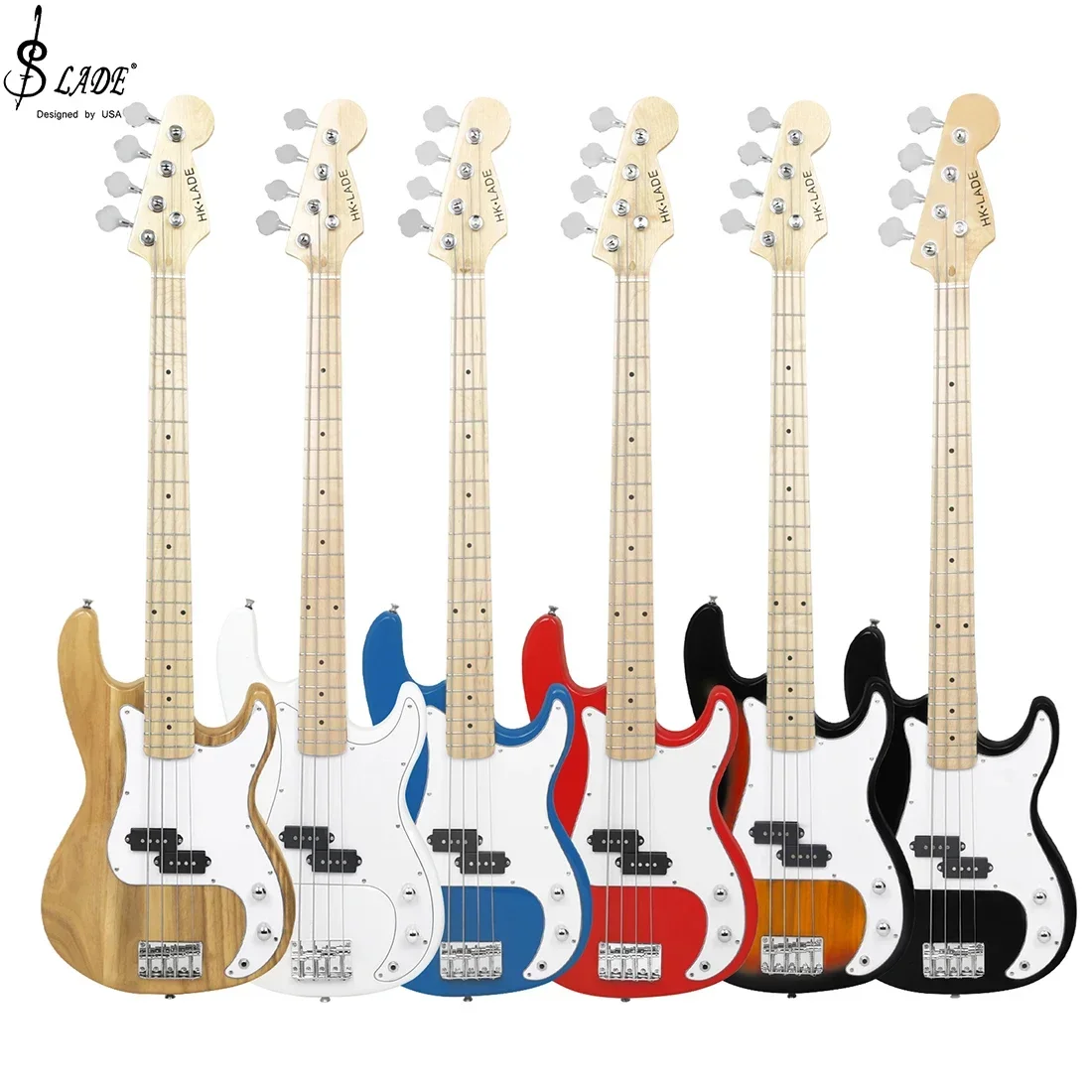 SLADE 4 Strings Electric Bass Guitar 20 Frets Bass Guitarra Maple Fingerboard Electric Bass with Case Amplifier Capo Accessories
SLADE 4 Strings Electric Bass Guitar 20 Frets Bass Guitarra Maple Fingerboard Electric Bass with Case Amplifier Capo Accessories