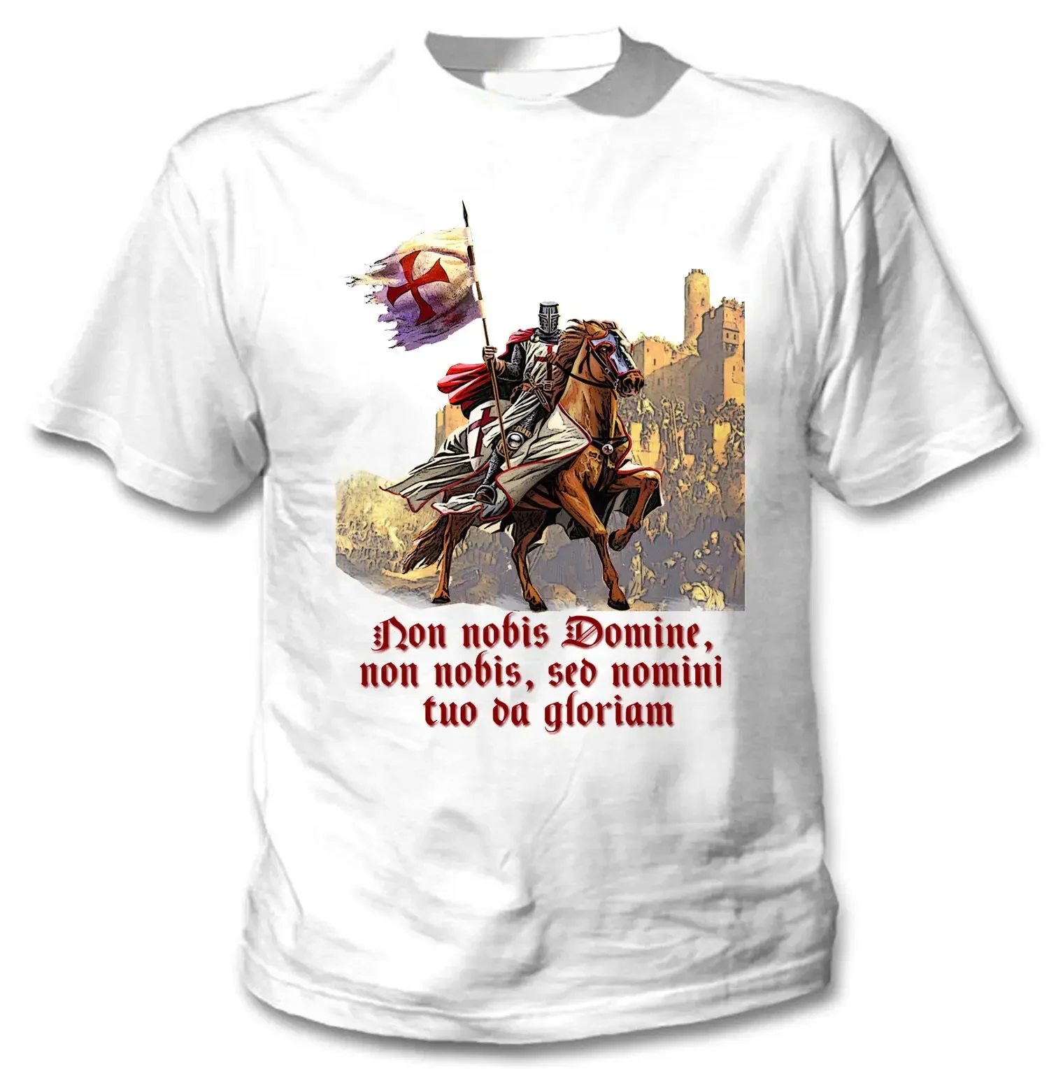 Vintage Medieval Crusaders Knights Templar T-Shirt 100% Cotton O-Neck Summer Short Sleeve Casual Mens T-shirt Size S-3XL
Vintage Medieval Crusaders Knights Templar T-Shirt 100% Cotton O-Neck Summer Short Sleeve Casual Mens T-shirt Size S-3XL