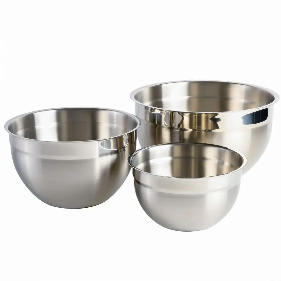 3Piece Stainless Steel Mixing Bowl Set Nesting Metal Bowls for Baking, Cooking, and Meal Prep Durable amp Dishwasher Safe
3Piece Stainless Steel Mixing Bowl Set Nesting Metal Bowls for Baking, Cooking, and Meal Prep Durable amp Dishwasher Safe