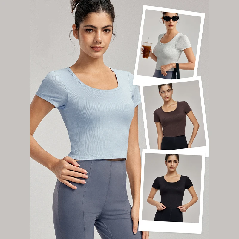 2025 New Summer Women's Yoga Top Breathable Non-slip Sports T-shirt For Fitness Tight Fit Short Sleeve Workout Shirt Pilates
2025 New Summer Women's Yoga Top Breathable Non-slip Sports T-shirt For Fitness Tight Fit Short Sleeve Workout Shirt Pilates