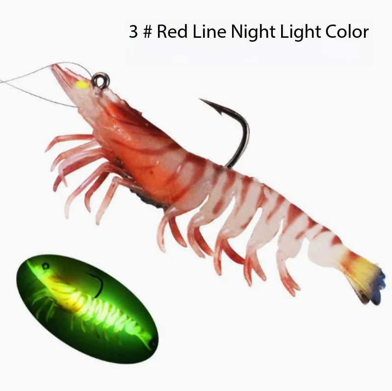Luminous Giant Shrimp Lead Head Soft Lure Pre Rigged Hook Artificial Bait Bass Snakehead Freshwater Saltwater Fishing Tackle
Luminous Giant Shrimp Lead Head Soft Lure Pre Rigged Hook Artificial Bait Bass Snakehead Freshwater Saltwater Fishing Tackle