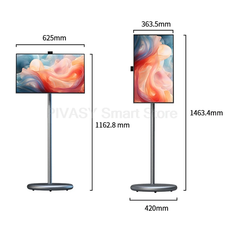 27-дюймовый портативный Smart TV Android 13, встроенная камера, 6 + 128G, вращающийся сенсорный экран, 9600 мАч, перезарядка, умный дисплей, серый монитор
27-дюймовый портативный Smart TV Android 13, встроенная камера, 6 + 128G, вращающийся сенсорный экран, 9600 мАч, перезарядка, умный дисплей, серый монитор