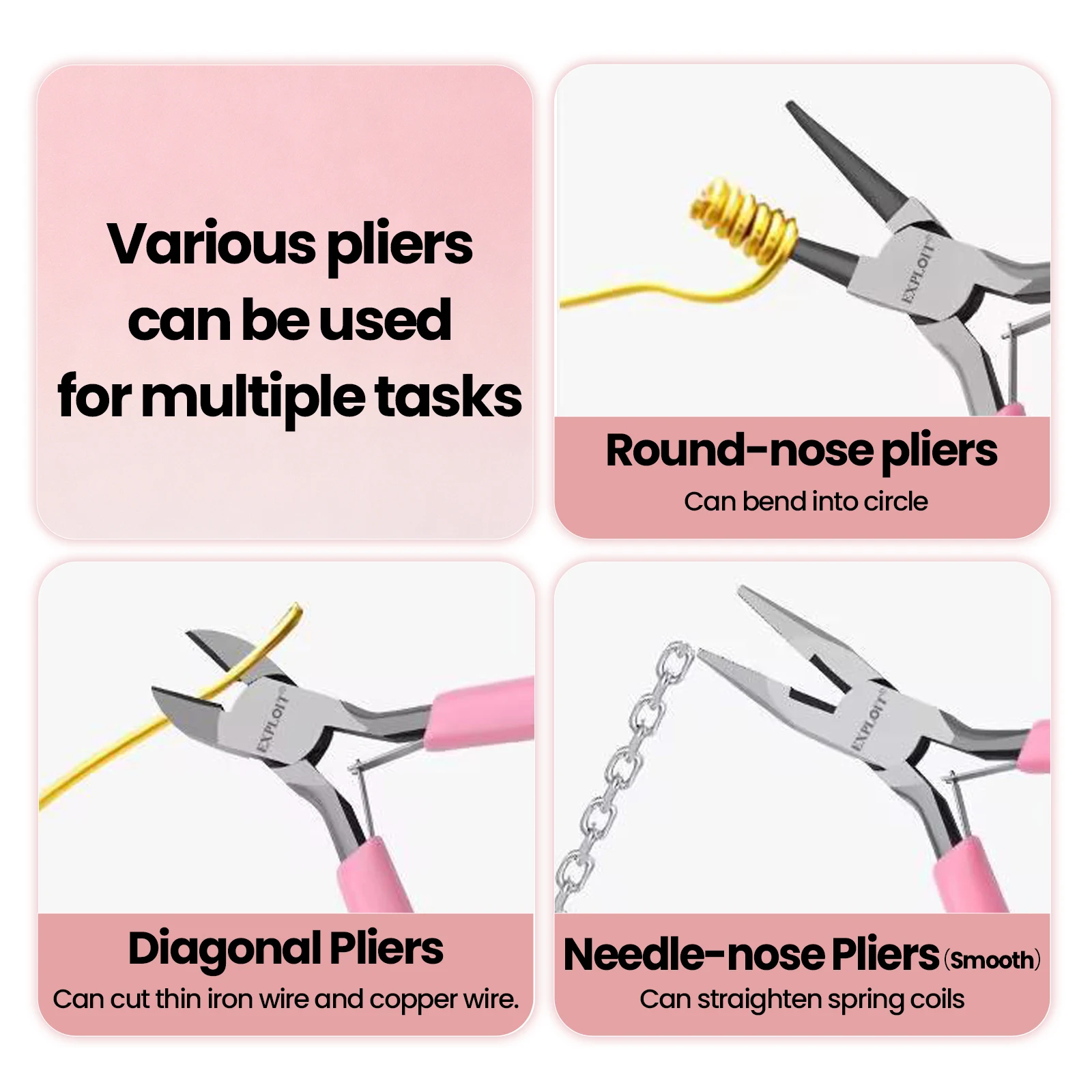 8pcs Jewelry Making Beading Tool Kit with Pliers Scissors DIY Craft Tools for Handmade Ornament Fashion Accessory Making Repair
8pcs Jewelry Making Beading Tool Kit with Pliers Scissors DIY Craft Tools for Handmade Ornament Fashion Accessory Making Repair
