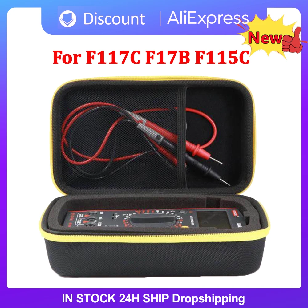 Multimeter Storage Bag for F117C F17B F115C Waterproof Hard Case Storage Toolbag Tool Box Organizer with Mesh Pocket Tool Kit
Multimeter Storage Bag for F117C F17B F115C Waterproof Hard Case Storage Toolbag Tool Box Organizer with Mesh Pocket Tool Kit