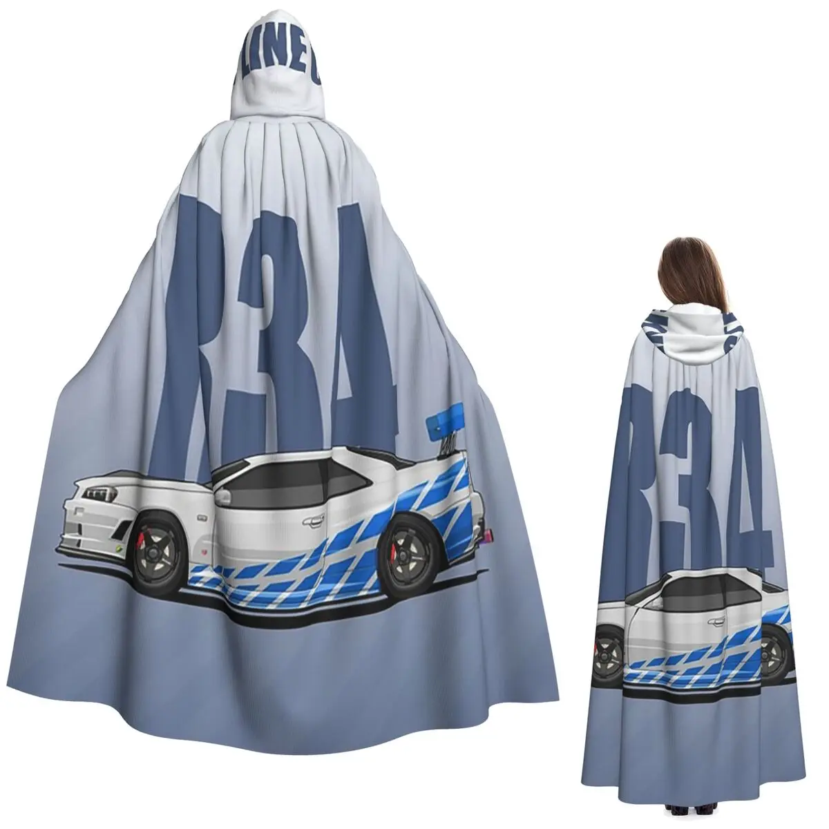 Skyline GTR R34 1, длинный плащ с капюшоном, средневековый костюм ведьмы, накидка для косплея, накидка на Хэллоуин, вечеринка для взрослых, унисекс 
Skyline GTR R34 1, длинный плащ с капюшоном, средневековый костюм ведьмы, накидка для косплея, накидка на Хэллоуин, вечеринка для взрослых, унисекс