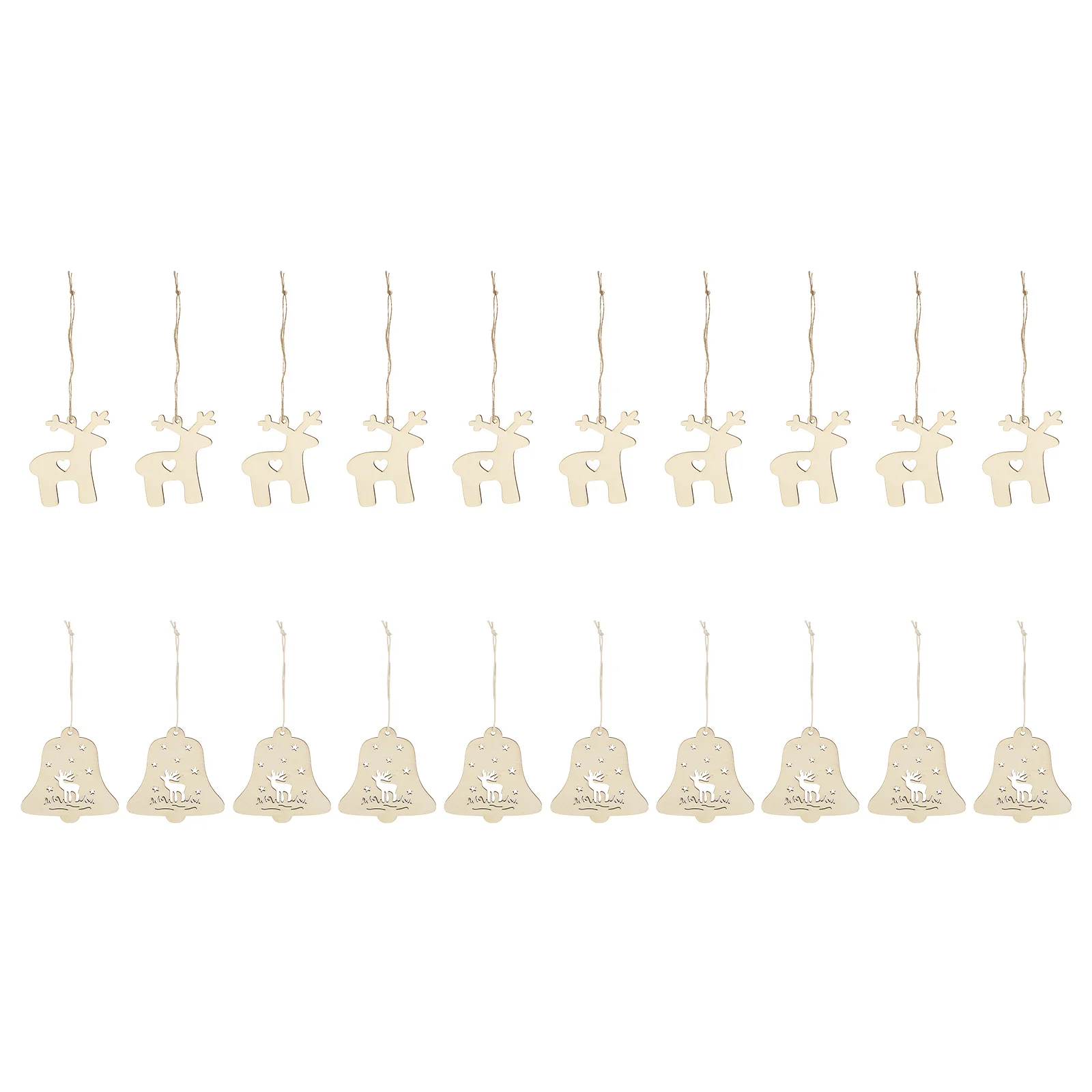 20Pcs Unfinished Wooden Pendants Natural Wood Chips for DIY Painting Crafts Christmas Hollow Decoration Fawn Bell Pendant Set
20Pcs Unfinished Wooden Pendants Natural Wood Chips for DIY Painting Crafts Christmas Hollow Decoration Fawn Bell Pendant Set