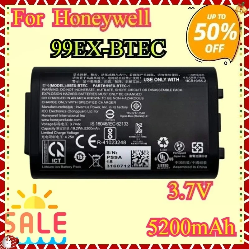 New Premium Replacement Battery 99EX-BTEC For Honeywell Dolphin 99EX 99GX Handheld Computer 5000mAh Long Lifespan
New Premium Replacement Battery 99EX-BTEC For Honeywell Dolphin 99EX 99GX Handheld Computer 5000mAh Long Lifespan
