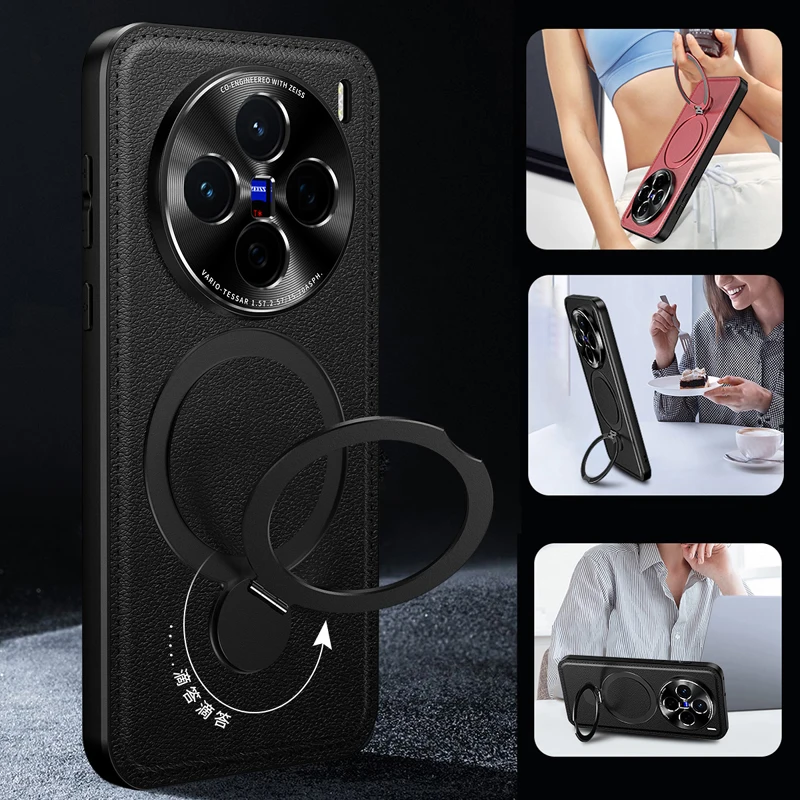 Wireless Charging For vivo X200T X300 Pro X100 Ultra Lens Full Protect Soft Cover Leather Cases Metal Holder Magnetic Phone Case
Wireless Charging For vivo X200T X300 Pro X100 Ultra Lens Full Protect Soft Cover Leather Cases Metal Holder Magnetic Phone Case