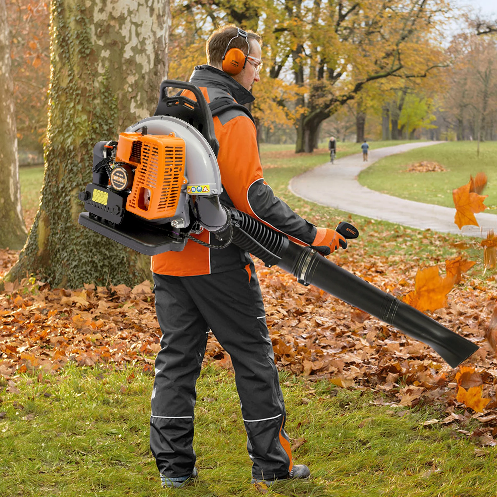 63CC Leaf Blower, 2.7kW Two-Stroke Engine, 6800rpm Speed, Efficient Yard Cleanup, Lightweight 19.7lbs, Long Reach Nozzle
63CC Leaf Blower, 2.7kW Two-Stroke Engine, 6800rpm Speed, Efficient Yard Cleanup, Lightweight 19.7lbs, Long Reach Nozzle