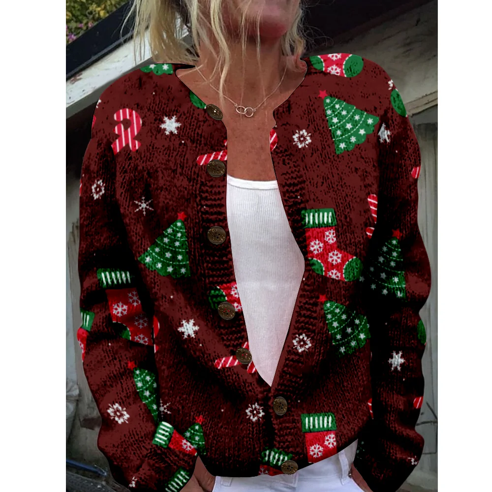 Осень-зима вязаный рождественский кардиган свитер уличная одежда женские свитера вязаный топ повседневные крутые джемперы модные
Осень-зима вязаный рождественский кардиган свитер уличная одежда женские свитера вязаный топ повседневные крутые джемперы модные