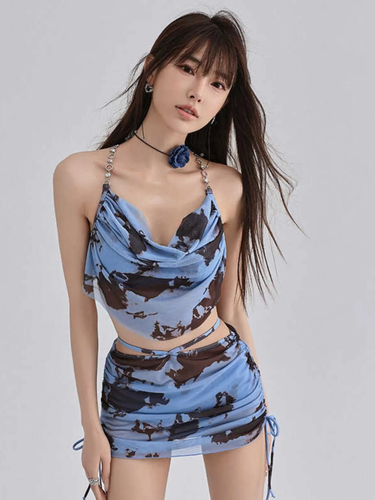 New Swimsuit Sexy Backless Pure Desire Wind Small Chest Gathered Together Skirt Style Bikinis 3 Piece Sets Swim Suits Womens
New Swimsuit Sexy Backless Pure Desire Wind Small Chest Gathered Together Skirt Style Bikinis 3 Piece Sets Swim Suits Womens