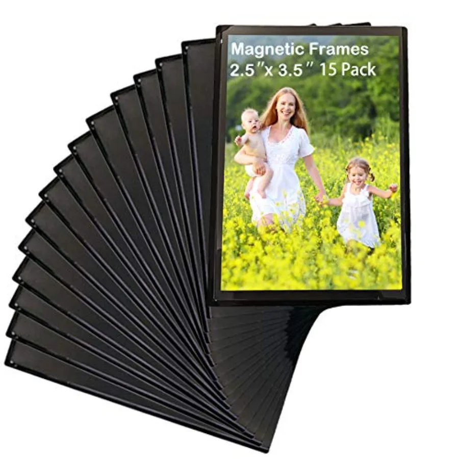 15 Pack Magnet Photo Frame Refrigerator 2.5x3.5, Magnetic Picture Holder, Magnetic Picture Frame Fridge, Black
15 Pack Magnet Photo Frame Refrigerator 2.5x3.5, Magnetic Picture Holder, Magnetic Picture Frame Fridge, Black