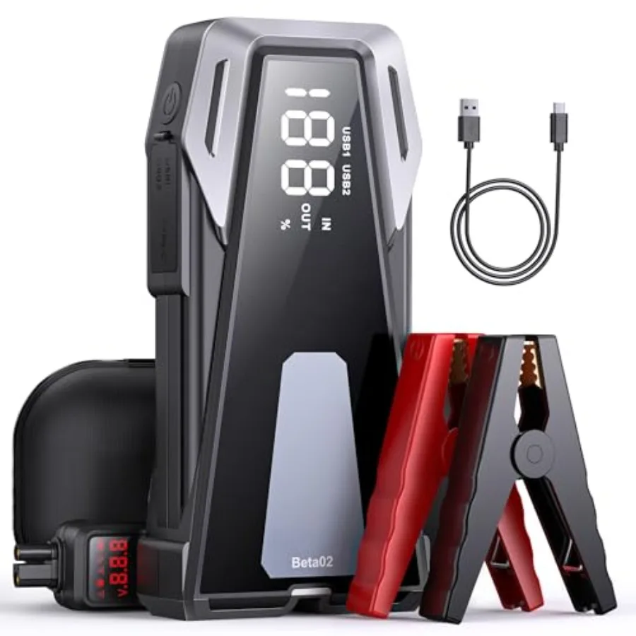 Portable Car Battery Jump Starter 6000A 21800mAh Car Battery Jumper Starter Portable Jumper Cables for car 8.5L Gas/8.0L Diesel
Portable Car Battery Jump Starter 6000A 21800mAh Car Battery Jumper Starter Portable Jumper Cables for car 8.5L Gas/8.0L Diesel