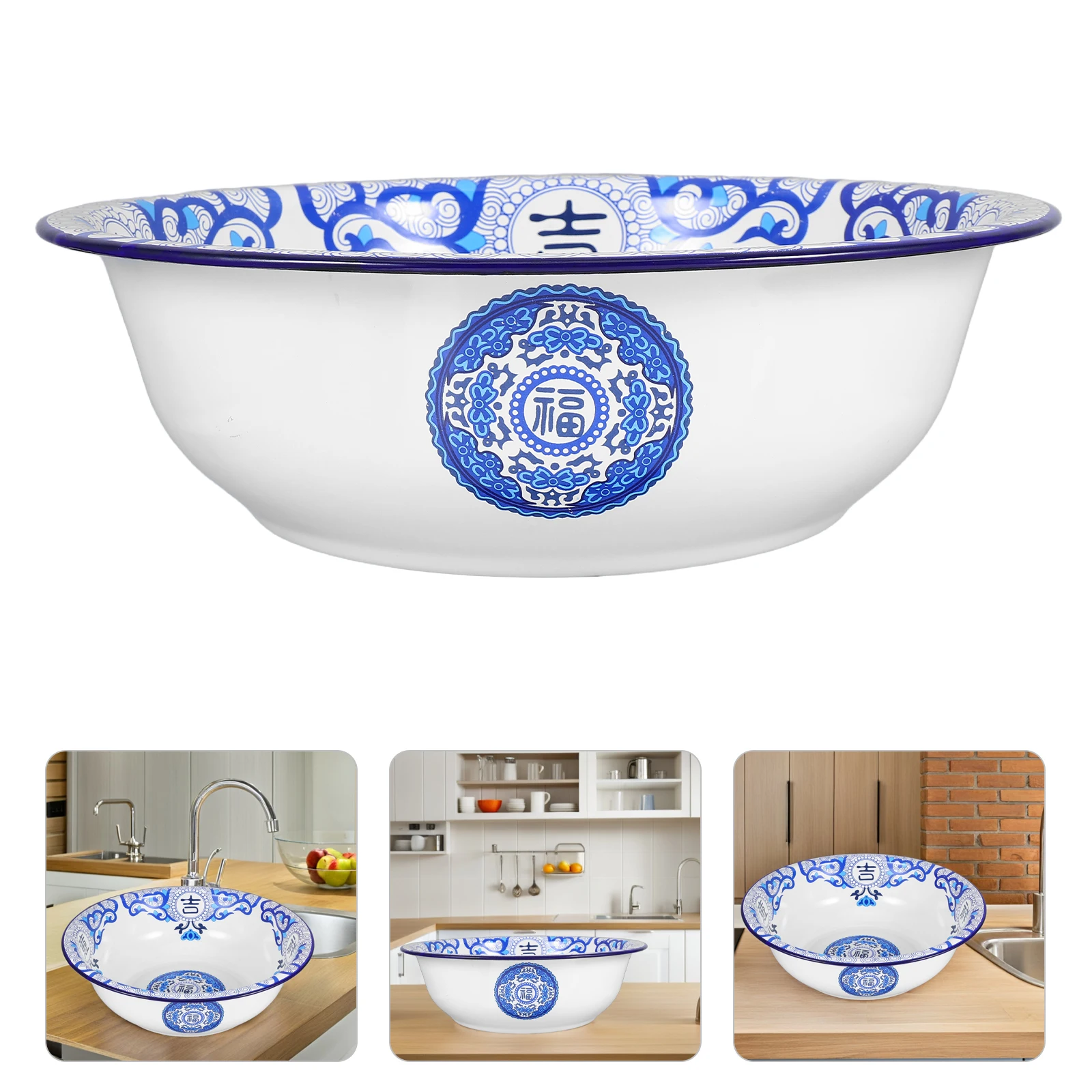 Vintage Basin Large Capacity Washing Vegetables Kneading Dough Serving Laundry Kitchen Home Garden Camp Enamelware
Vintage Basin Large Capacity Washing Vegetables Kneading Dough Serving Laundry Kitchen Home Garden Camp Enamelware