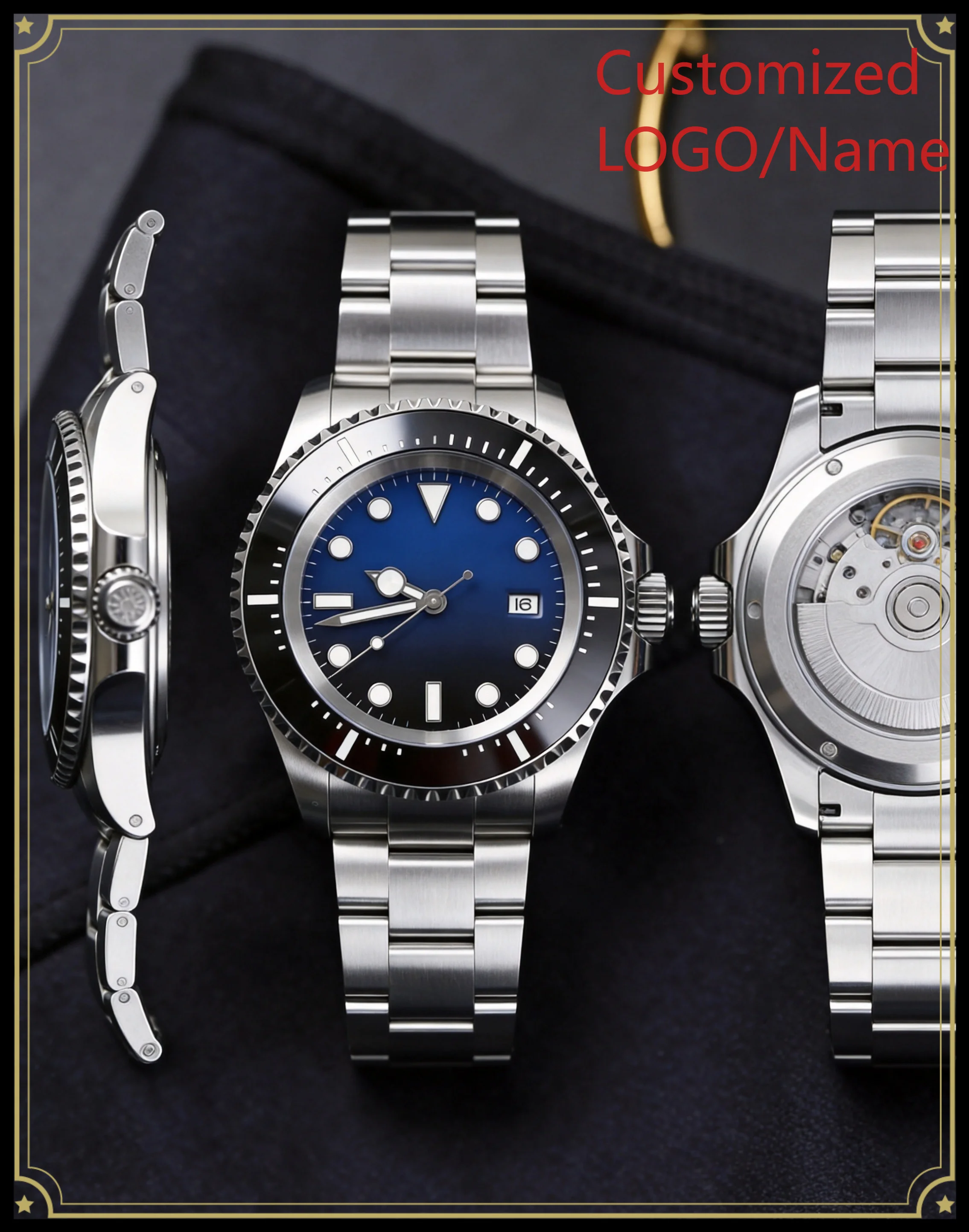 A185 Store Men's Automatic Sports Watch Stainless Steel Case All-Black Design 44mm
A185 Store Men's Automatic Sports Watch Stainless Steel Case All-Black Design 44mm