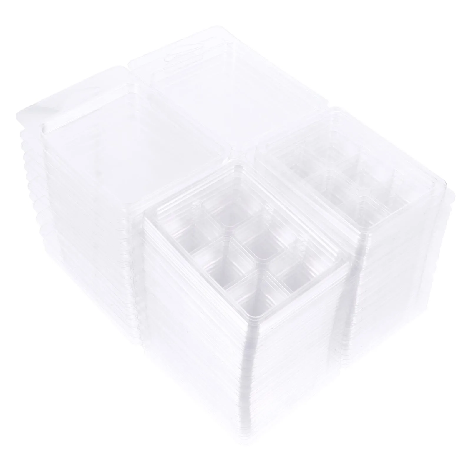 50 Pcs Wax Melt Clamshell Molds Cube Tray Soap Cube Tray Durable Plastic Containers Sealed Easy Separate
50 Pcs Wax Melt Clamshell Molds Cube Tray Soap Cube Tray Durable Plastic Containers Sealed Easy Separate