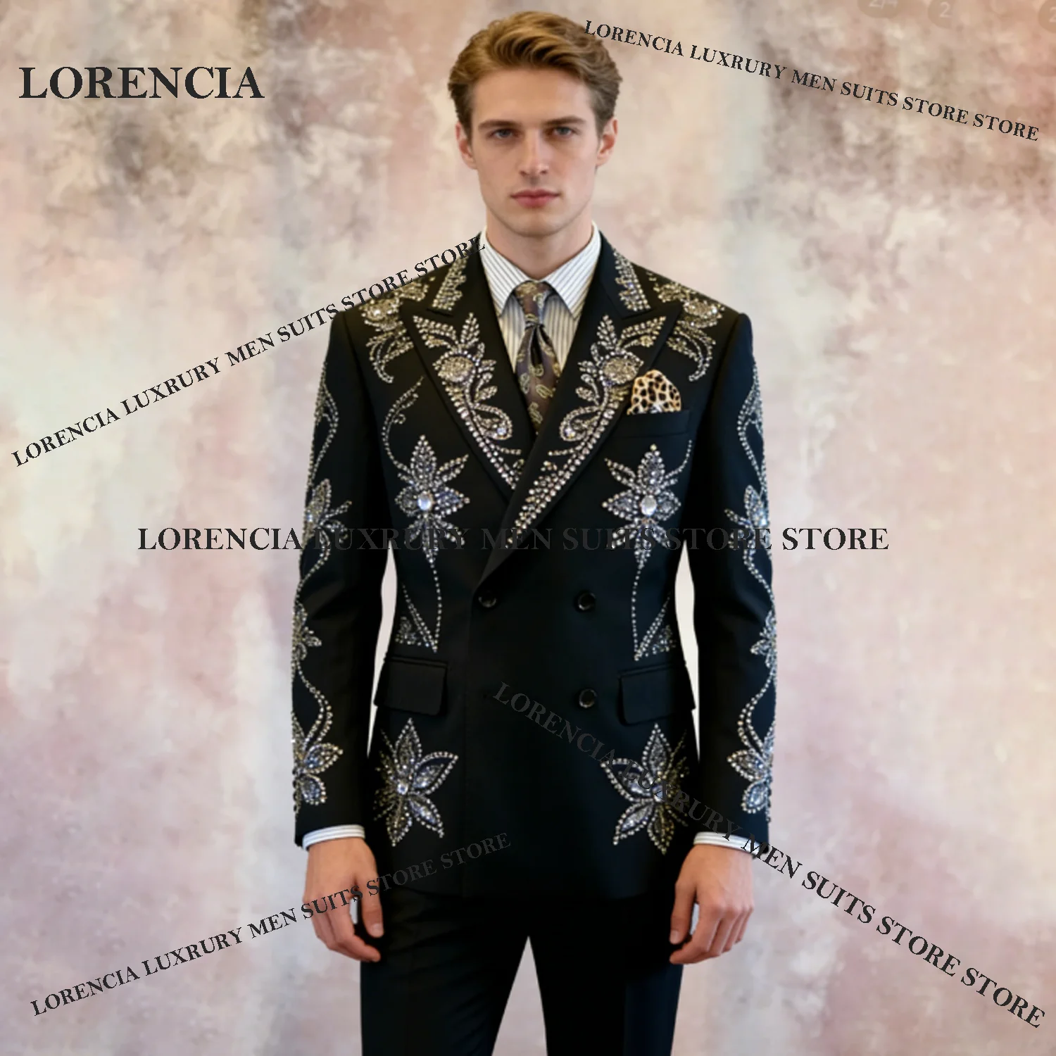 Customized Exquisite Gem Men suits For Wedding Groom Sequin Embroidery Male Prom Party Glitter Blazer 2 Pieces Set Tuxedos Slim
Customized Exquisite Gem Men suits For Wedding Groom Sequin Embroidery Male Prom Party Glitter Blazer 2 Pieces Set Tuxedos Slim