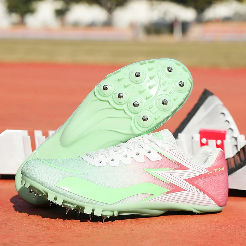2025 New Women Spikes Sneakers Men Breathable Track and Field Shoe Lightweight Track Training Shoes Comforable Low Top Sneakers
2025 New Women Spikes Sneakers Men Breathable Track and Field Shoe Lightweight Track Training Shoes Comforable Low Top Sneakers