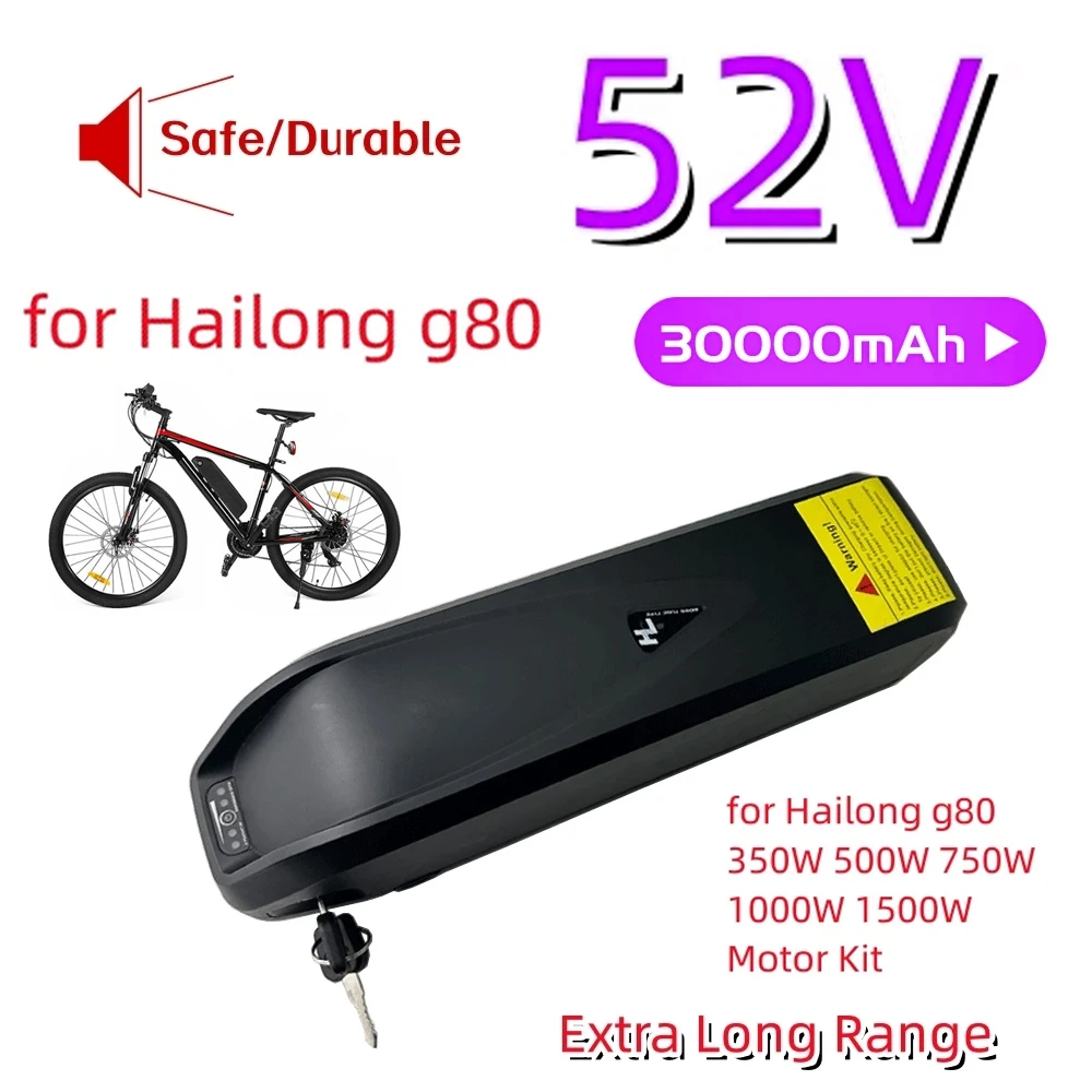 For motor Electric Mountain Bike 52V Lithium Battery Pack Hailong G80 30Ah With BMS 350W 500W 750W 1000W
For motor Electric Mountain Bike 52V Lithium Battery Pack Hailong G80 30Ah With BMS 350W 500W 750W 1000W