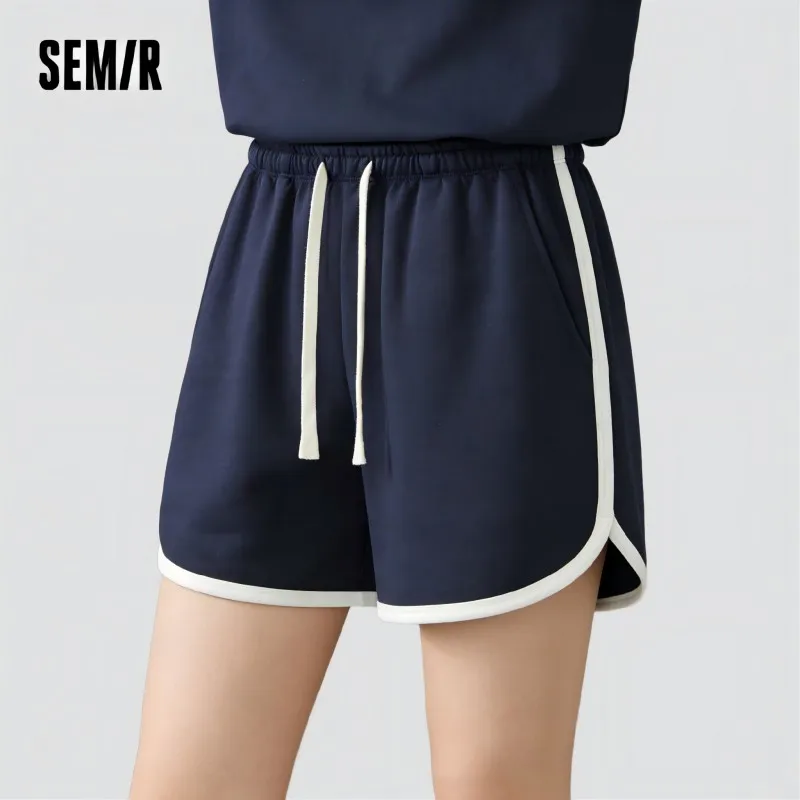 Semir Homewear Women Light Sporty Style Pure Cotton Shorts Summer Loose Sleep Pants Outerwear Narrow Waist Retro Color Block
Semir Homewear Women Light Sporty Style Pure Cotton Shorts Summer Loose Sleep Pants Outerwear Narrow Waist Retro Color Block
