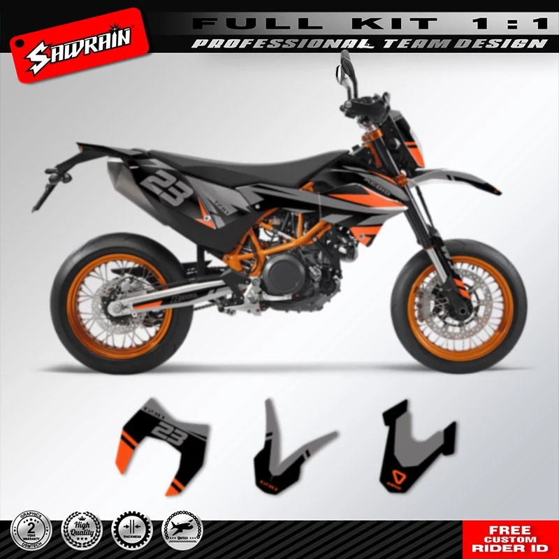 Sawrain For KTM SMC-R 690 2012 2013 2014 2015 2016 2017 2018 Custom Motorcycle Graphics Background Decal Sticker Kits
Sawrain For KTM SMC-R 690 2012 2013 2014 2015 2016 2017 2018 Custom Motorcycle Graphics Background Decal Sticker Kits