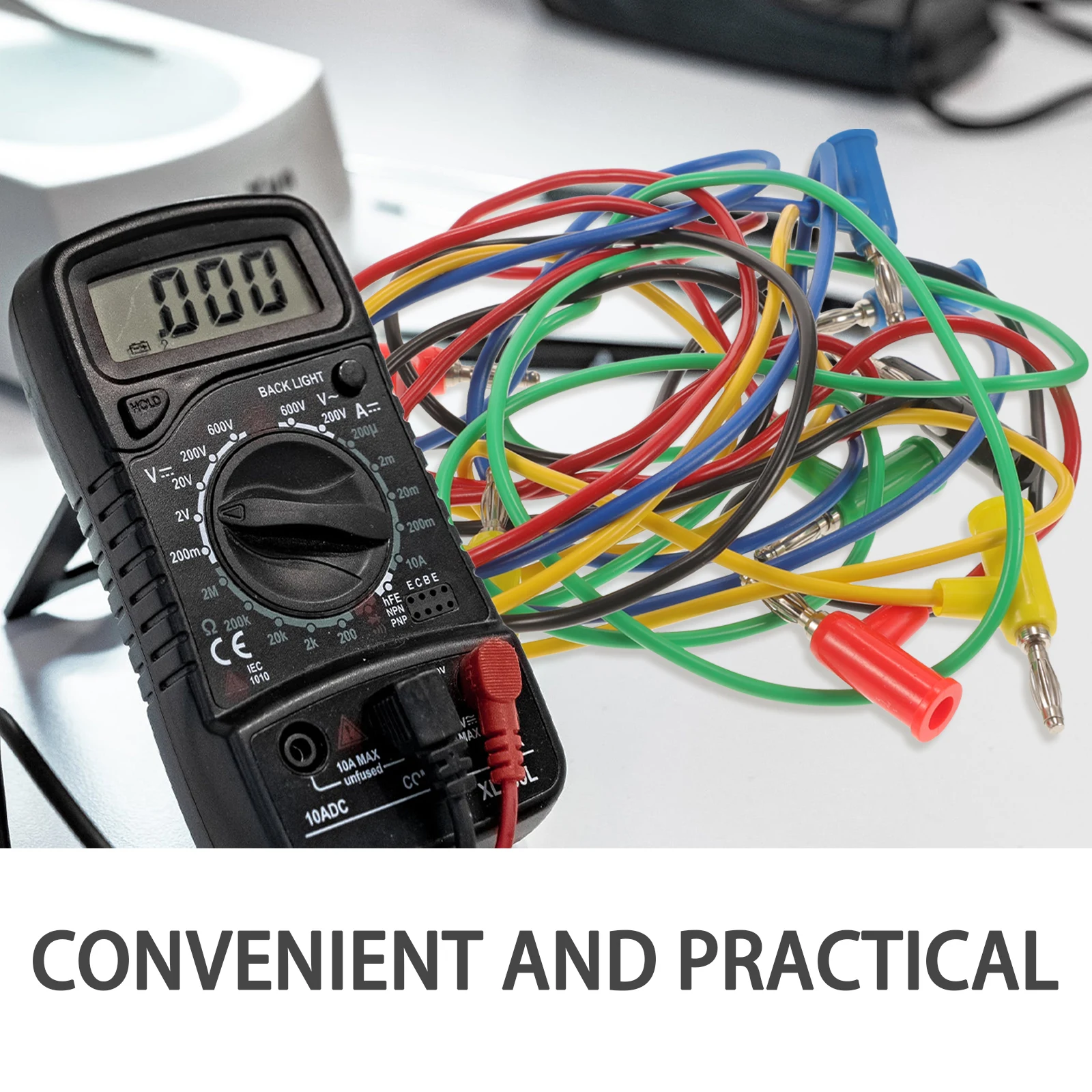 5Pcs Banana Plug Test Leads Durable PVC Copper Wire Reliable Multimeter Leads for Electrical Testing
5Pcs Banana Plug Test Leads Durable PVC Copper Wire Reliable Multimeter Leads for Electrical Testing