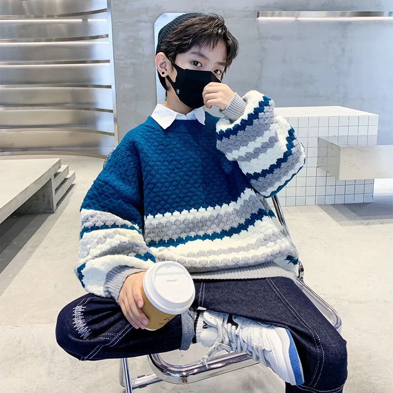 Boys Sweater Wool Coat Kids Tops Knitting 2024 Loose Spring Autumn Plus Thicken Cottons Pullover Teenagers Children's Clothing
Boys Sweater Wool Coat Kids Tops Knitting 2024 Loose Spring Autumn Plus Thicken Cottons Pullover Teenagers Children's Clothing
