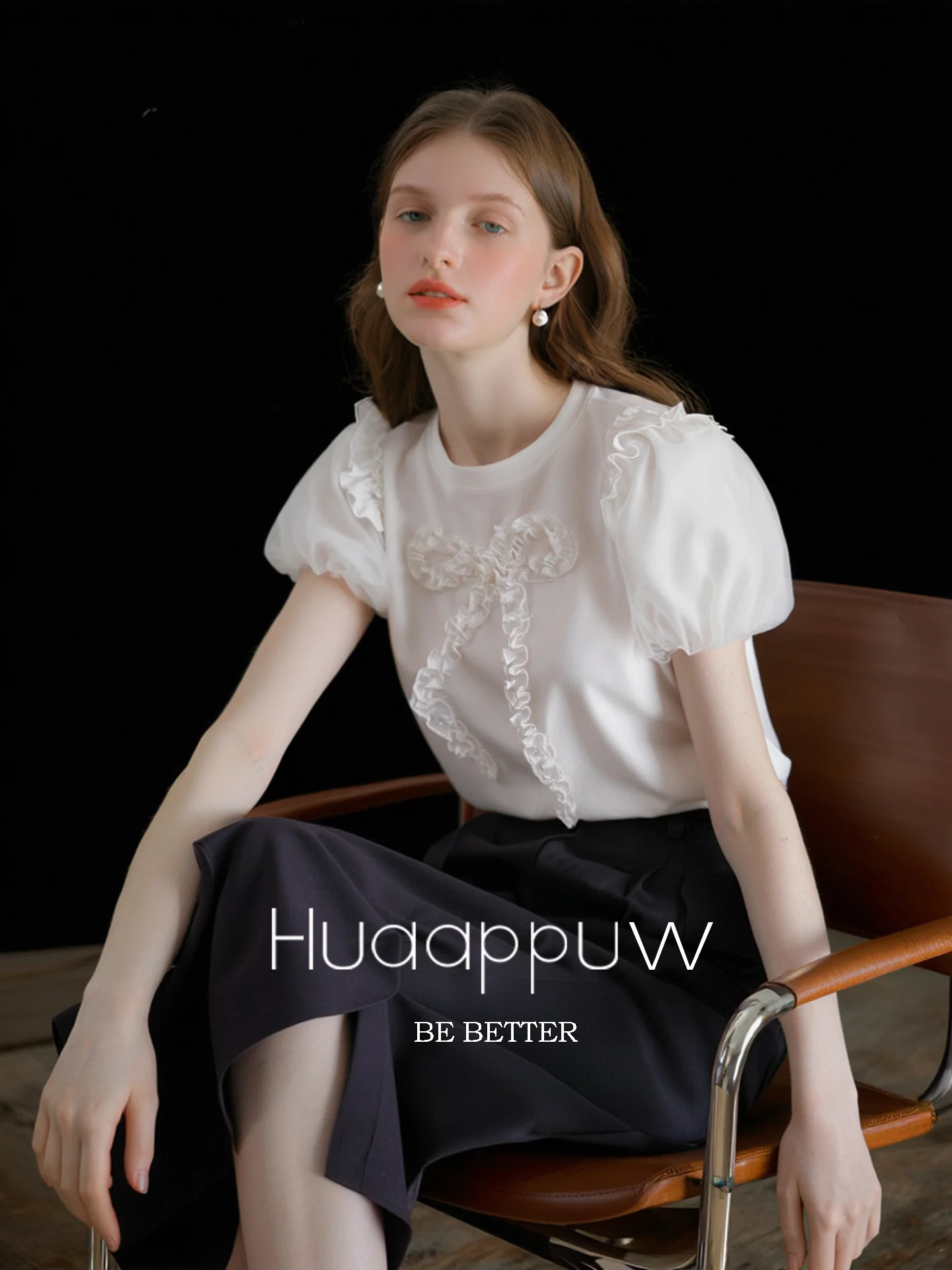 Huaappuw French Style T-Shirt Women's Bubble Sleeve Earlet Knot Summer New Fashion Top Casual Wear
Huaappuw French Style T-Shirt Women's Bubble Sleeve Earlet Knot Summer New Fashion Top Casual Wear