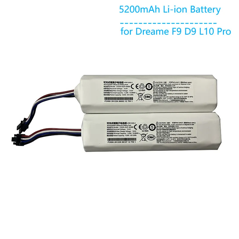 Original 14.4V Robotic Vacuum Cleaner Replacement Battery For Dreame F9 D9 L10 Pro Plus RLS3 RLS5 RLS5L RLS5D Accessories Parts
Original 14.4V Robotic Vacuum Cleaner Replacement Battery For Dreame F9 D9 L10 Pro Plus RLS3 RLS5 RLS5L RLS5D Accessories Parts