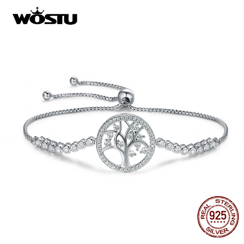 WOSTU Authentic 100% 925 Sterling Silver Tree of Life Tennis Bracelet Women Adjustable Link Chain Bracelet Silver Jewelry CQB035
WOSTU Authentic 100% 925 Sterling Silver Tree of Life Tennis Bracelet Women Adjustable Link Chain Bracelet Silver Jewelry CQB035