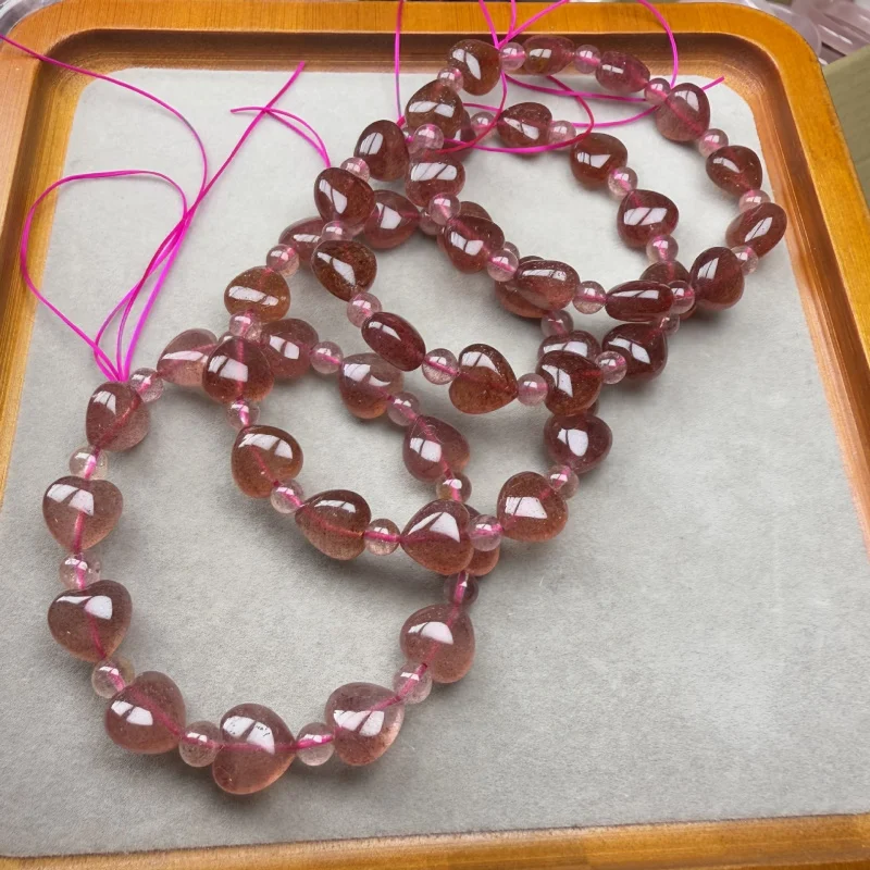 Natural Bracelet Single Strand Women'S Heart-Shaped Strawberry Beaded Jewelry
Natural Bracelet Single Strand Women'S Heart-Shaped Strawberry Beaded Jewelry