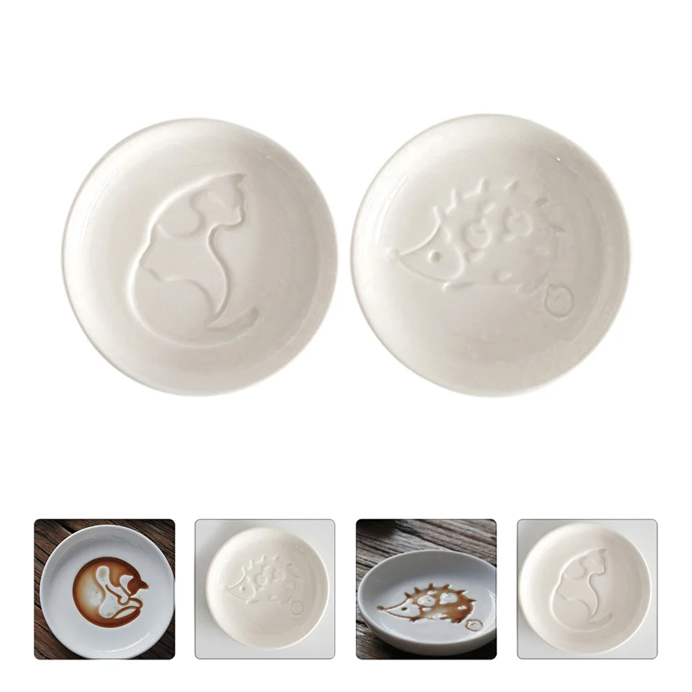 2Pcs Soy Sauce Trays Creative Round Cartoon Pattern Mini Saucer Plates Dishwasher Microwave Safe for Home Restaurant
2Pcs Soy Sauce Trays Creative Round Cartoon Pattern Mini Saucer Plates Dishwasher Microwave Safe for Home Restaurant