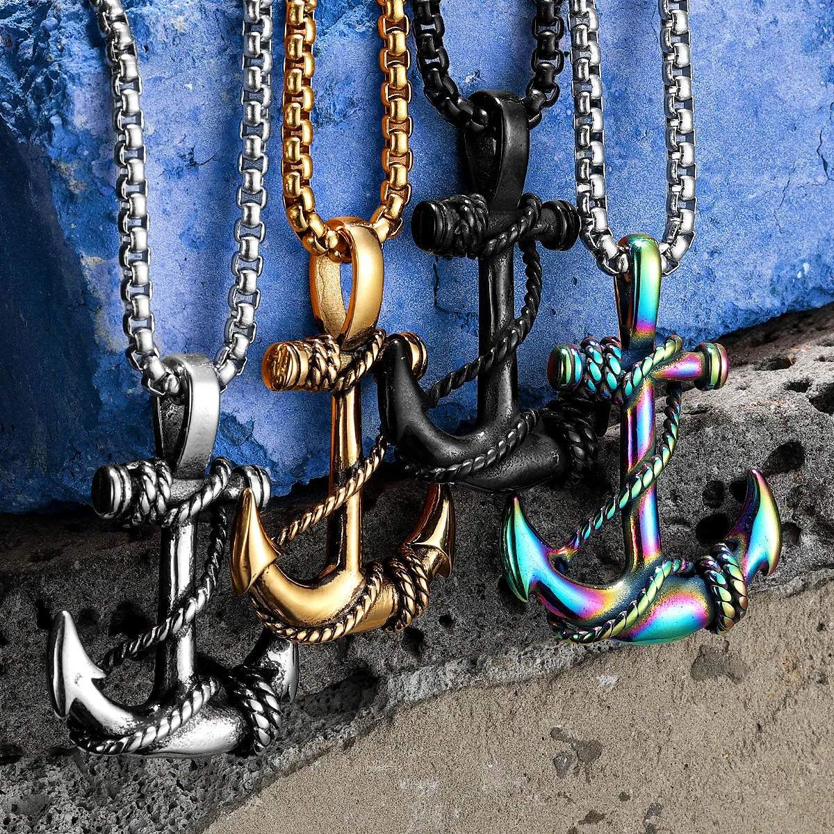 Anchor Amulet Stainless Steel Jewelry Men Simple Necklaces With Pendant For Male Women Punk Hip Hop Accessories Gifts Wholesale 
Anchor Amulet Stainless Steel Jewelry Men Simple Necklaces With Pendant For Male Women Punk Hip Hop Accessories Gifts Wholesale