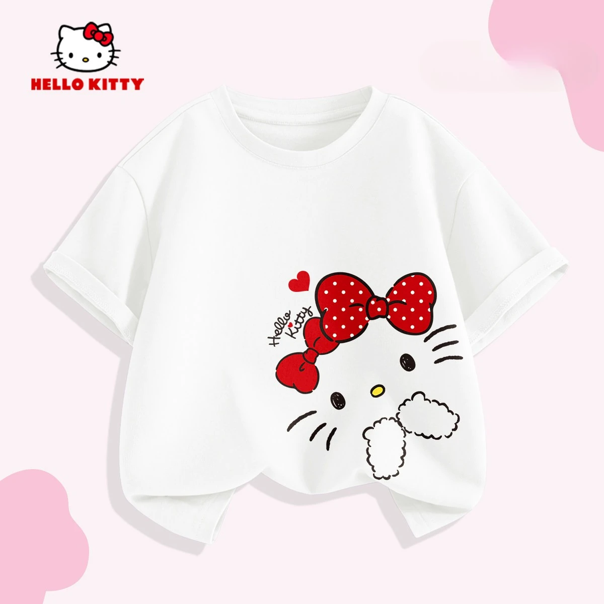 Hello Kitty T-shirt - Summer 2026 New Design - Children's Top - Versatile White Girls' T-shirt
Hello Kitty T-shirt - Summer 2026 New Design - Children's Top - Versatile White Girls' T-shirt