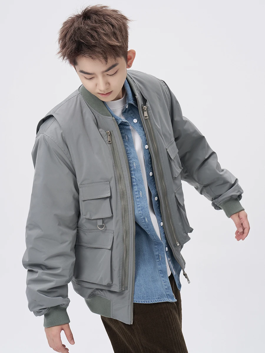 ay een Detachable Pilot Jaet Vest Set Street Sle Loose Fit Cotton Inner Zipper Closure Long Sve Winter Coat
ay een Detachable Pilot Jaet Vest Set Street Sle Loose Fit Cotton Inner Zipper Closure Long Sve Winter Coat