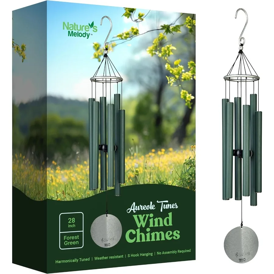 Natures Melody Aureole Tunes Wind Chimes Outdoor Windchime with 6 Tubes Tuned to B Pentatonic Scale 100 Rustproof Aluminum Powd
Natures Melody Aureole Tunes Wind Chimes Outdoor Windchime with 6 Tubes Tuned to B Pentatonic Scale 100 Rustproof Aluminum Powd