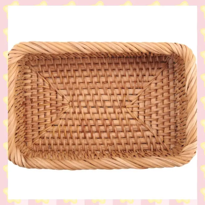 AB51 4X Hand-Woven Rectangular Rattan Wicker Basket Fruit Tea Snack Bread Picnic Cosmetic Storage Box S
AB51 4X Hand-Woven Rectangular Rattan Wicker Basket Fruit Tea Snack Bread Picnic Cosmetic Storage Box S