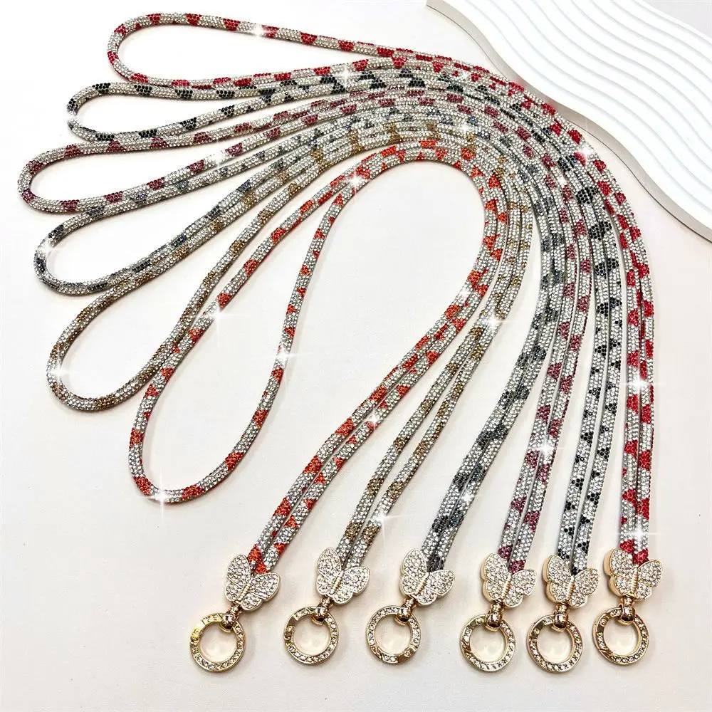 Fashion Full-diamond Butterfly Round-button Phone Crossbody Chain Sparkling Diamond Lanyard for Neck Outdoor Anti-lost Chain
Fashion Full-diamond Butterfly Round-button Phone Crossbody Chain Sparkling Diamond Lanyard for Neck Outdoor Anti-lost Chain